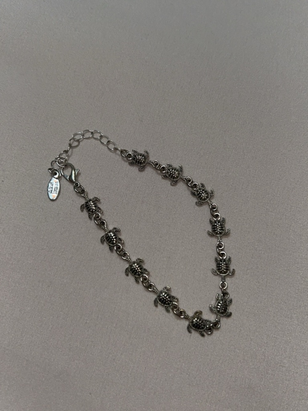 Silver Turtle Link Bracelet - Women's Jewelry